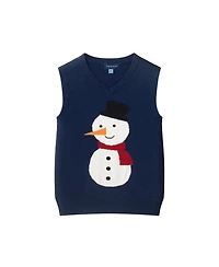 Andy & Evan Toddler/Child Boys Snowman Sweater Vest Set