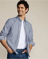 Lands' End Men's Tailored Fit No Iron Twill Long Sleeve Shirt