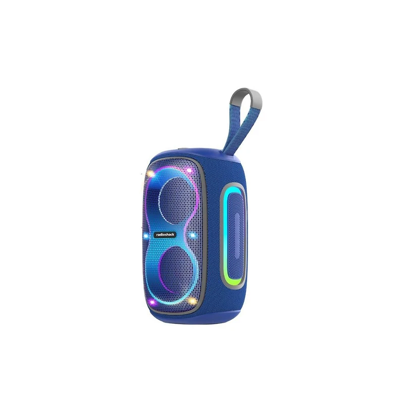 RadioShack 30W Blue and Grey Wireless Portable Speaker with Rgb Lights Fm Radio Bluetooth 5.3 4001780