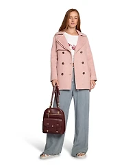 Belle & Bloom Women's Wanna Be Loved Wool Blend Peacoat