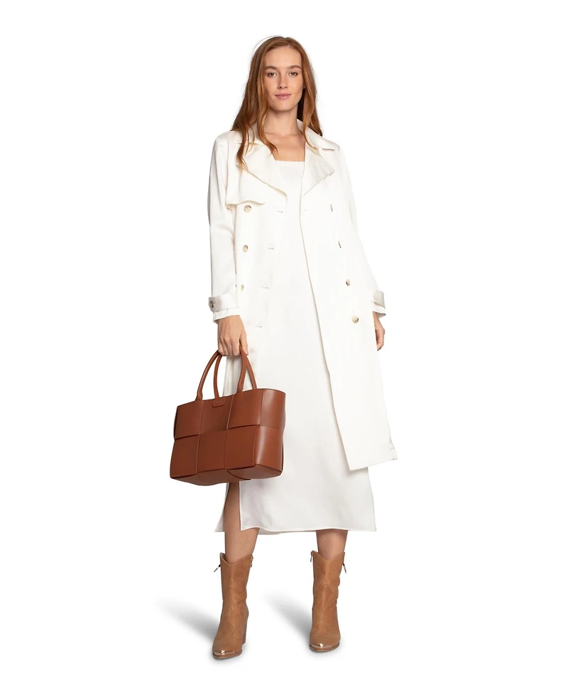 Belle & Bloom Women's Love Language Satin Trench