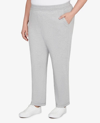 Alfred Dunner Plus Casual Vibe Cozy Short Length Slant Pocket Pants