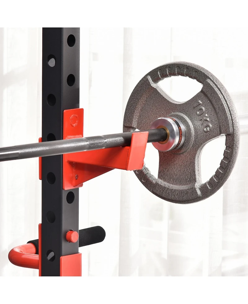 Soozier Adjustable Power Tower Dip Station Pull Up Bar Squat Rack