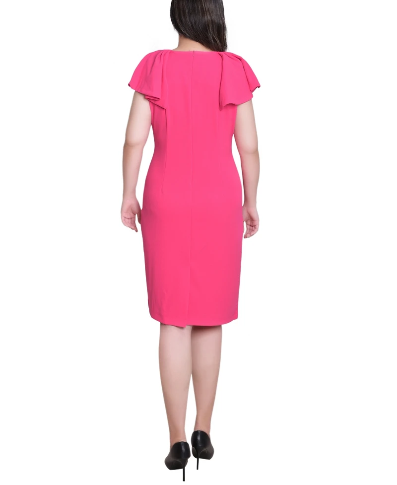 Ny Collection Women's Flutter Sleeve Sheath Dress