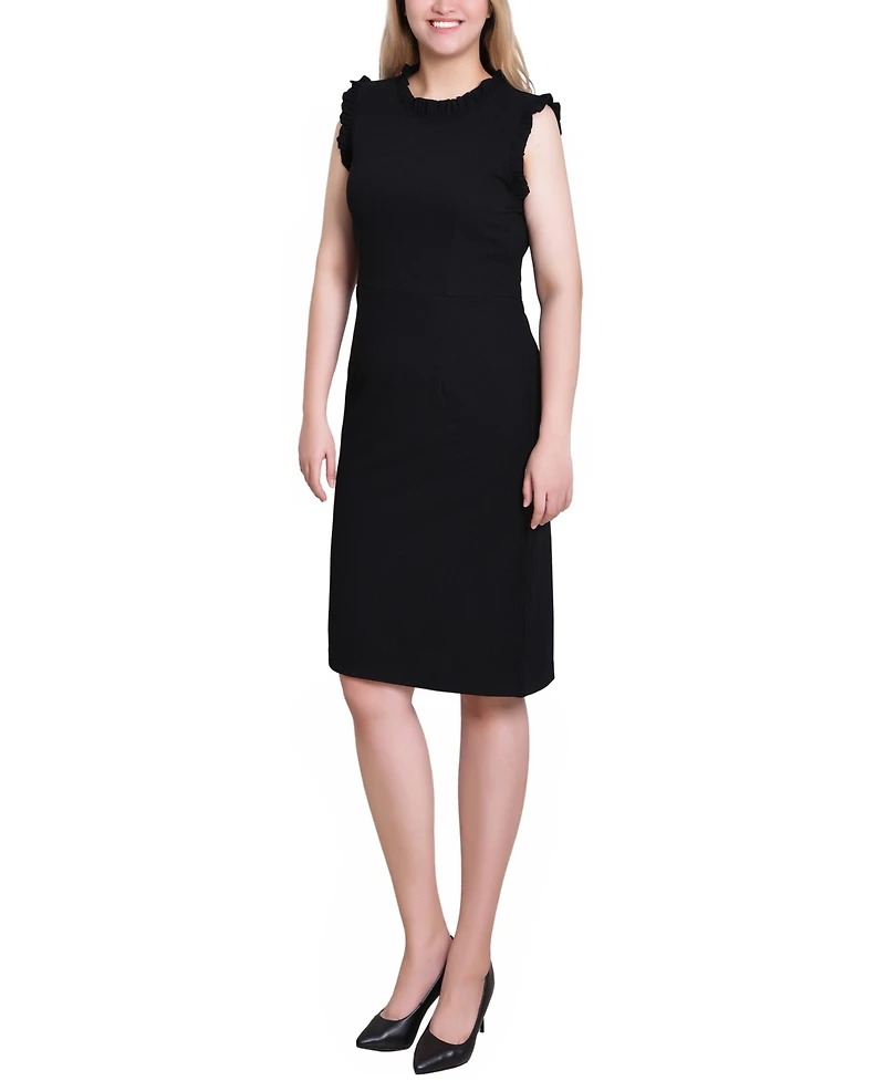 Ny Collection Women's Sleeveless Ruffle Detail Dress