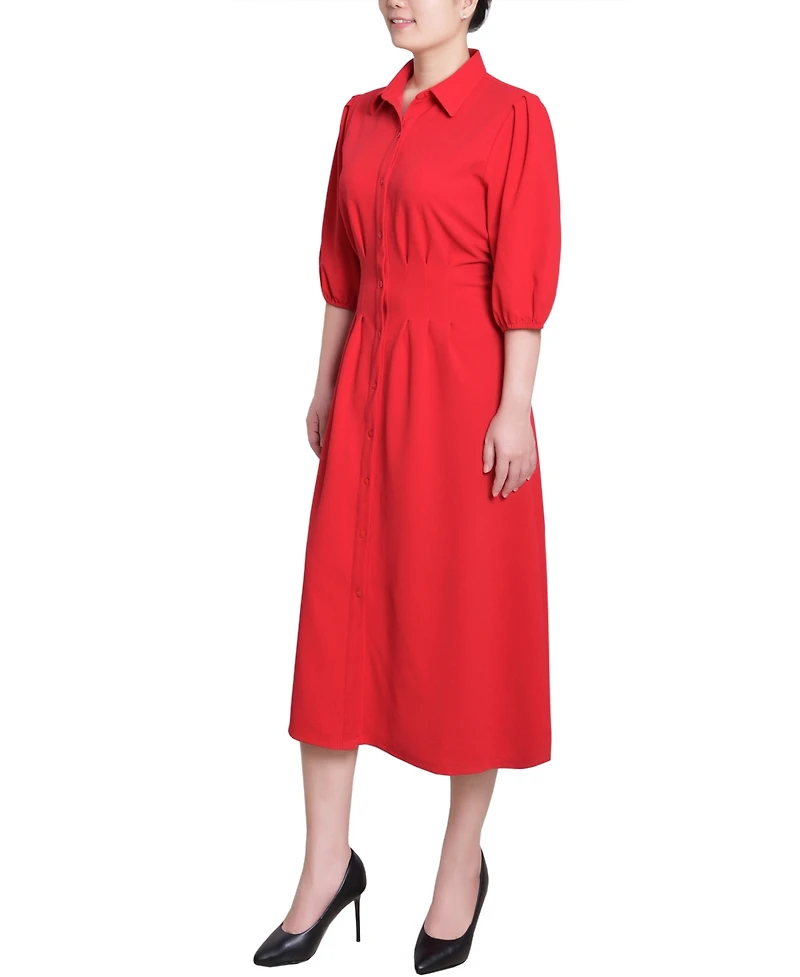 Ny Collection Women's Elbow Sleeve Midi Dress