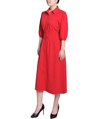 Ny Collection Women's Elbow Sleeve Midi Dress