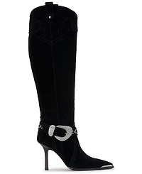Jessica Simpson Women's Kenzin Tall Western Buckle Dress Boots