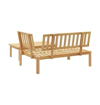 Pallet Sofa Set Natural Wood Solid Acacia Wood 52.4x36.2x27.2 in
