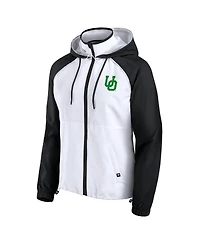 Fanatics Women's White Oregon Ducks Full-Zip Anorak Hoodie Jacket