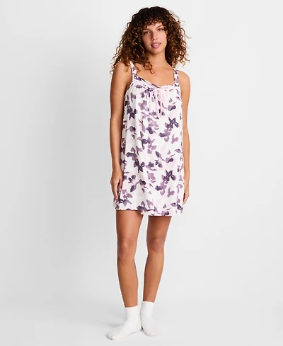 State of Day Women's Fluid Printed Sleep Chemise, Macy's Exclusive