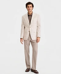 Michael Kors Men's Classic-Fit Tan Patterned Blazer