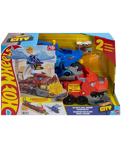 Hot Wheels Ultimate Dual Dragon Transporter Toy Cars