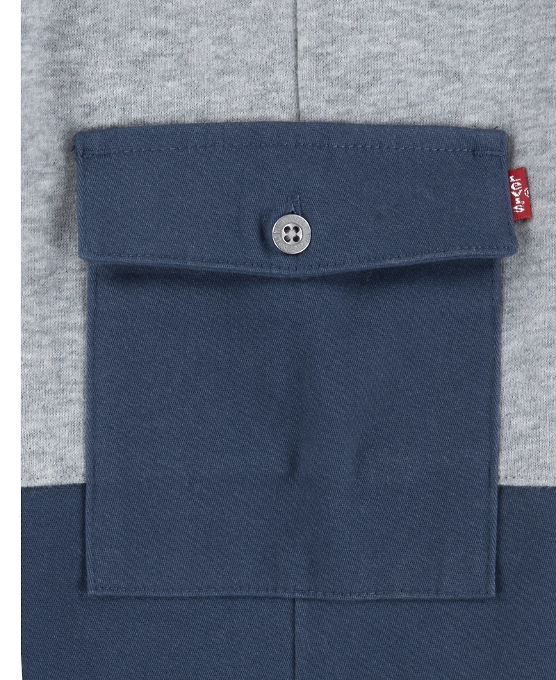 Levi's Boys 4-7 2-Piece Hooded Shacket Top and Jogger Pants Set
