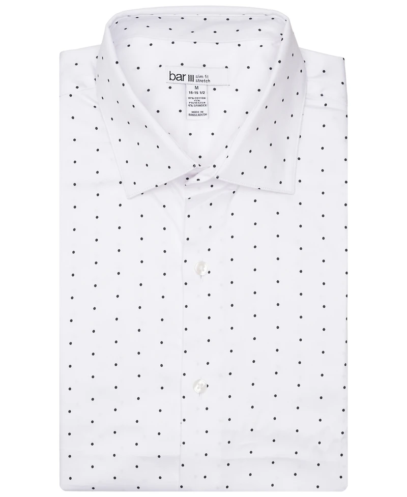 Bar Iii Men's Even Dot Print Dress Shirt, Macy's Exclusive