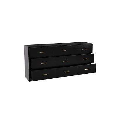 Casainc Modern 9-Drawer Storage Cabinet Dresser Wide Chest of Drawers