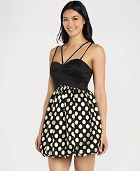 Morgan & Company Women's Metallic Dots Short Dress