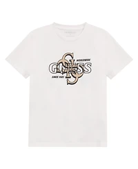 Guess Big Boys Short Sleeve Drop Shadow Logo T-Shirt