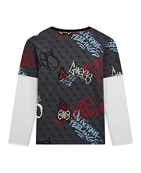 Guess Boys 8-18 Printed Long-Sleeve Twofer T-Shirt