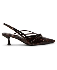 Madden Girl Women's Vixen Bow Slingback Kitten Heel Pumps