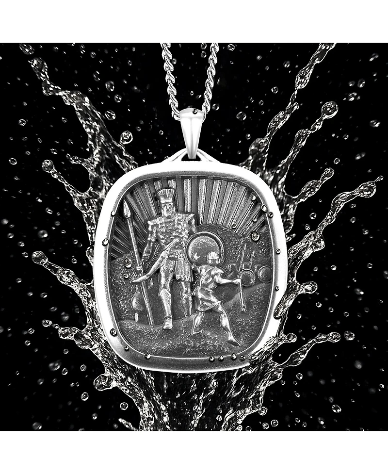 Vincero Men's Necklace The David & Goliath Pendant - Silver