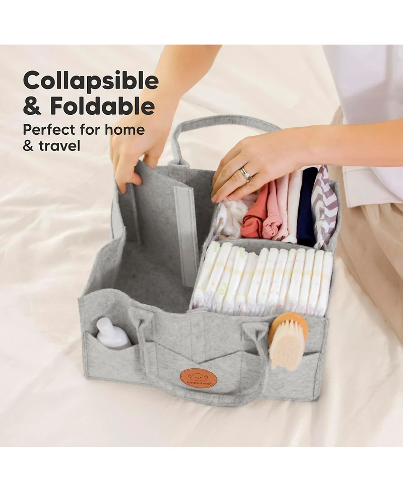 KeaBabies Original Baby Diaper Caddy Organizer, Large Storage Organizer for Nursery, Changing Table