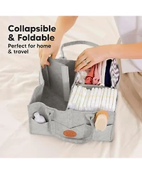 KeaBabies Original Baby Diaper Caddy Organizer, Large Storage Organizer for Nursery, Changing Table