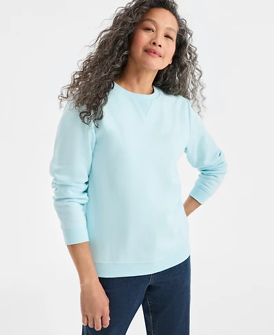 Style & Co Women's Long-Sleeve Crewneck Sweatshirt, Created for Macy's