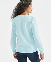 Style & Co Women's Long-Sleeve Crewneck Sweatshirt, Created for Macy's
