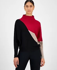 T Tahari Women's Funnel-Neck Dolman-Sleeve Sweater