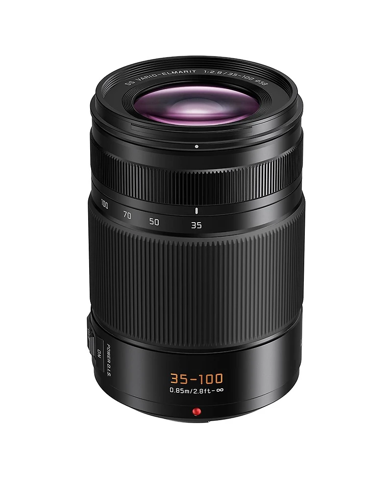 Panasonic Leica Dg Vario-Elmarit 35-100mm f/2.8 Lens, Bundle with Small Lens Case, 58mm Filter Kit, Lens Cleaner, Cleaning Kit and Lens Cap Tether
