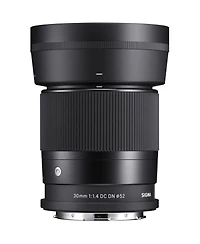Sigma 30mm f/1.4 Dc Dn Contemporary Lens for L Mount, Bundle with 52mm Uv Filter, Lens Pouch, Lens Cleaner, Cleaning Kit, Pc Software Kit, Lens Cap