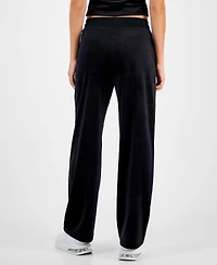 Guess Women's Couture Straight-Leg Velour Pants