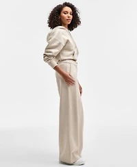 Guess Womens Hooded Scuba Long Sleeve Faux Suede Sweatshirt Tailoring Scuba Chino Pants