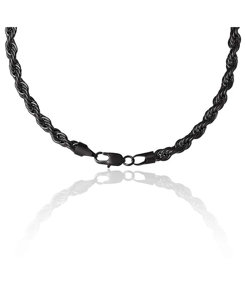 Lucky Brand Black Twisted Rope Chain Necklace