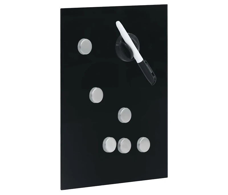 vidaXL Key Box with Magnetic Board Black 11.8"x7.9"x1.6"