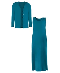 Woman Within Women's Lettuce Trim Knit Jacket Dress
