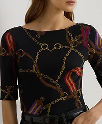 Lauren Ralph Petite Boat Neck Top