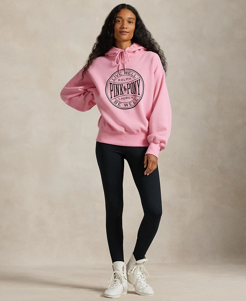 Polo Ralph Lauren Women's Pink Pony Logo Long Sleeve Hoodie