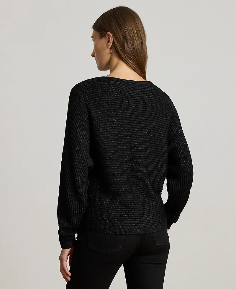Lauren Ralph Petite Rib-Knit Dolman Sleeve Sweater