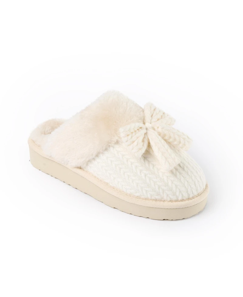 Minnetonka Women's Bowelle Scuff Sweater Knit Slippers