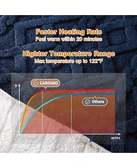 Queen Size Tufted Sherpa Electric Heated Blanket with Dual Control, 84" x 90"