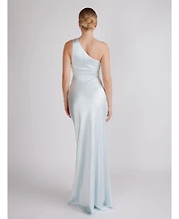 Six Stories Women's One Shoulder Satin Bridesmaid Dress