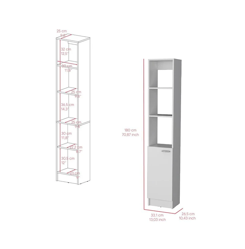 We Have Furniture Linen Cabinet Marion, Bathroom, White