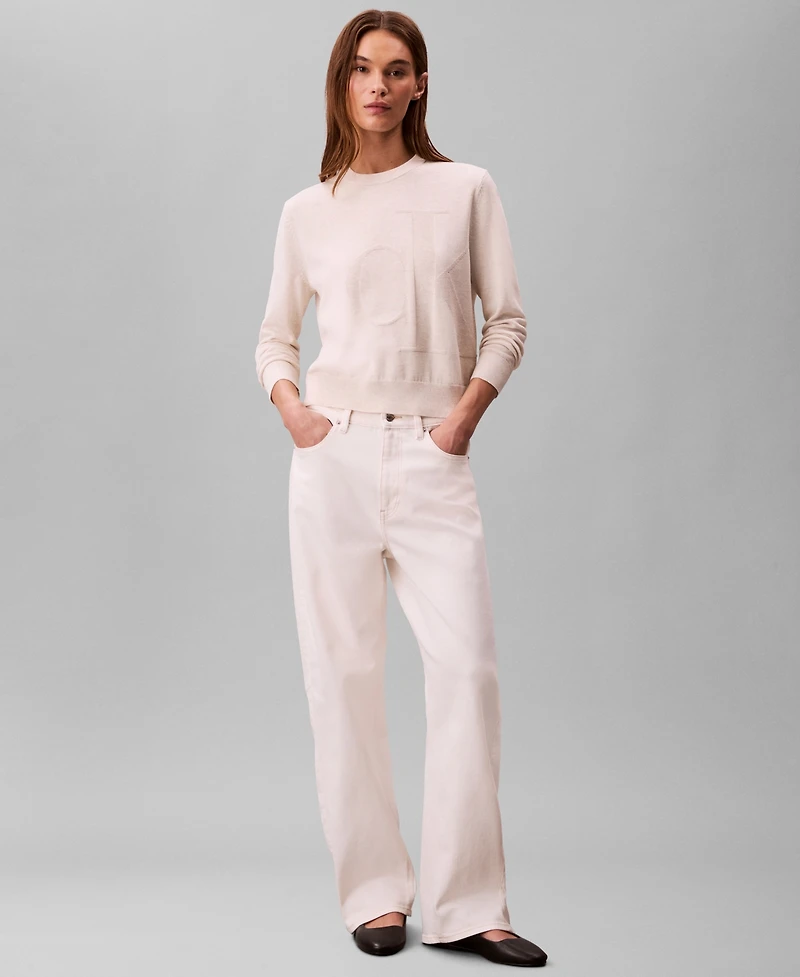 Calvin Klein Jeans Women's Monogram Logo Sweater
