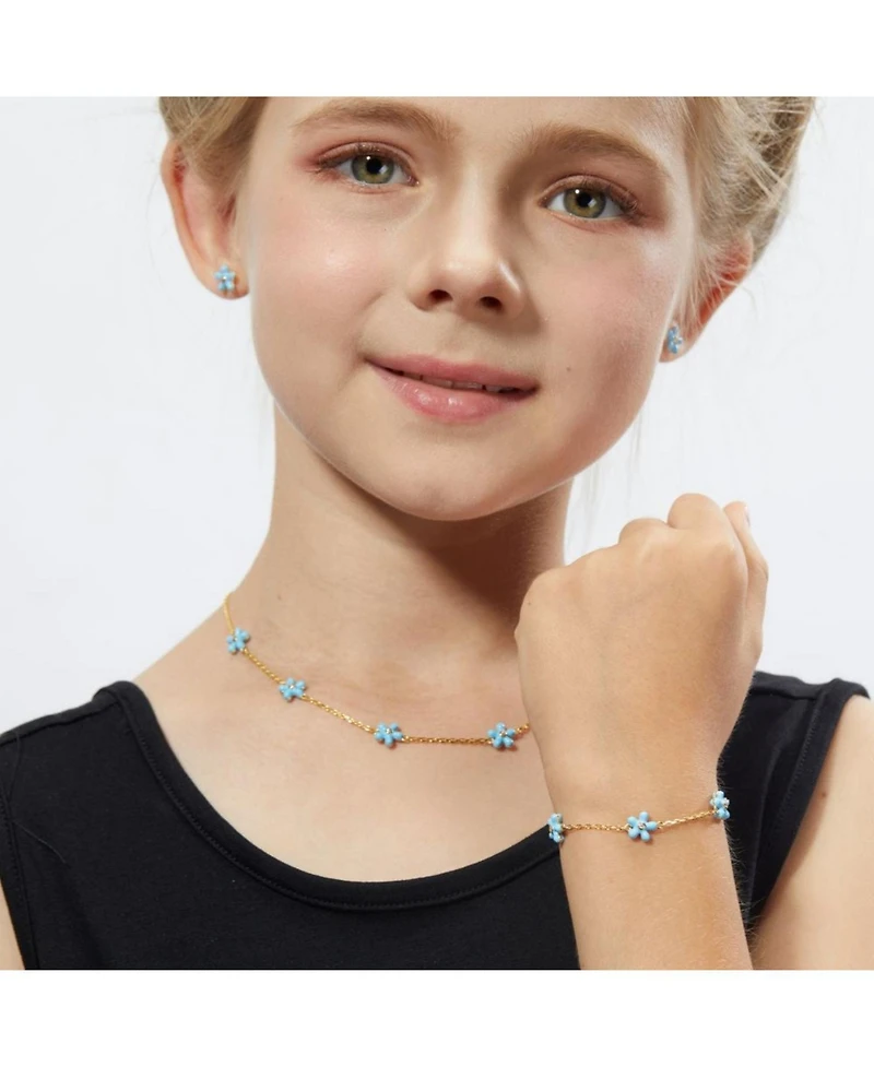 Anna Zuckerman Petit Rosie Bracelet in Sky Blue