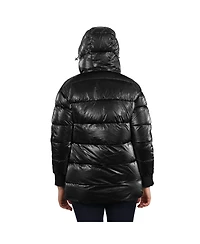 Spire By Galaxy Women's Modern Fit Bubble Parka Jacket w/ Non Detachable Hood