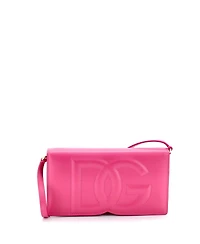 Pre-Owned Dolce & Gabbana Small Dg Logo Flap Shoulder Bag Leather