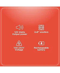 RadioShack Tower Party Speaker With 8 Inch Woofers 120W For Outdoor Remote Control Included 4001957