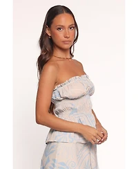 Petal and Pup Women's Elena Strapless Top - Blue Soleil